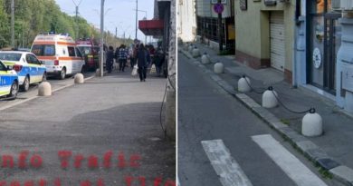 Piața Progresu incident trotuar lanțuri bolarzi București