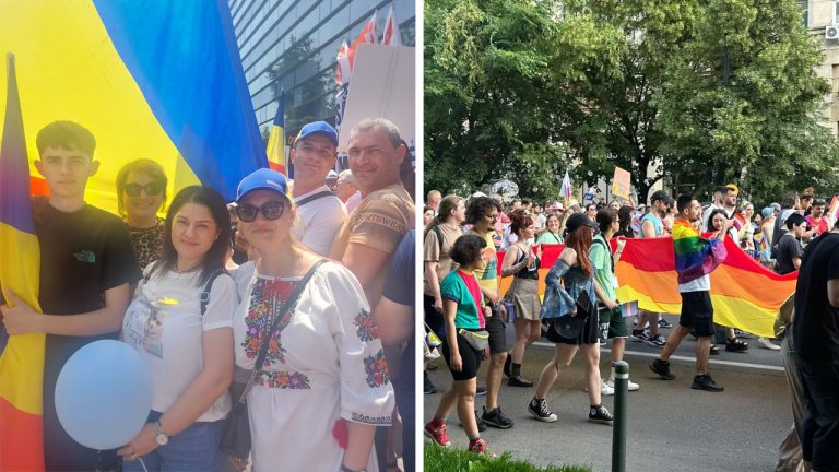 Colaj foto de la Marsul Normalitatii si paraga LGBT