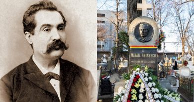 Imagine cu mormântul lui Mihai Eminescu