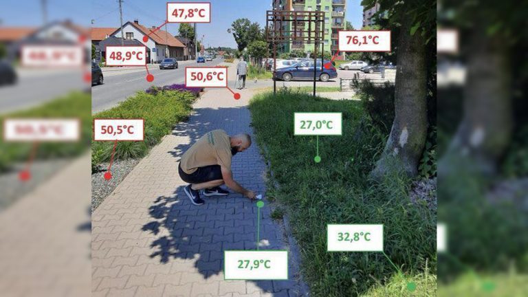 Diferente de caldura pe timp de canicula in mediul urban