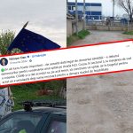 Colaj foto cu terenul de pe strada N.D. Cocea din Sectorul 5 și captura unei postări despre promisiunea construirii unui spital în București