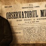 Prima ediție a ziarului „Observatorul Militar”, apărută la București la 23 iulie 1859, alături de un portret de epocă