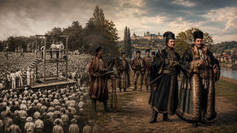 Ultima execuție publică din București în 1826 – Ghiță Cuțui și Simion Mehedințeanu, foști căpitani ai lui Tudor Vladimirescu